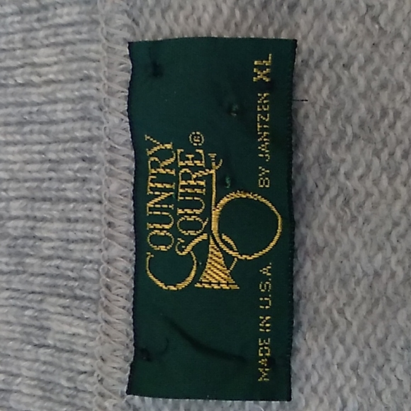 VTG Jantzen Country Squire Men Argyle Acrylic Wool V-Neck Sweater Sz XL - Picture 3 of 3